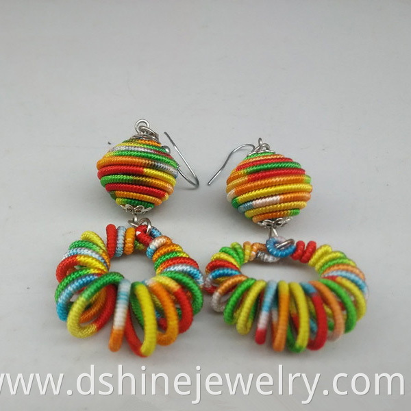 Handmade Woven Women Thread Earrings